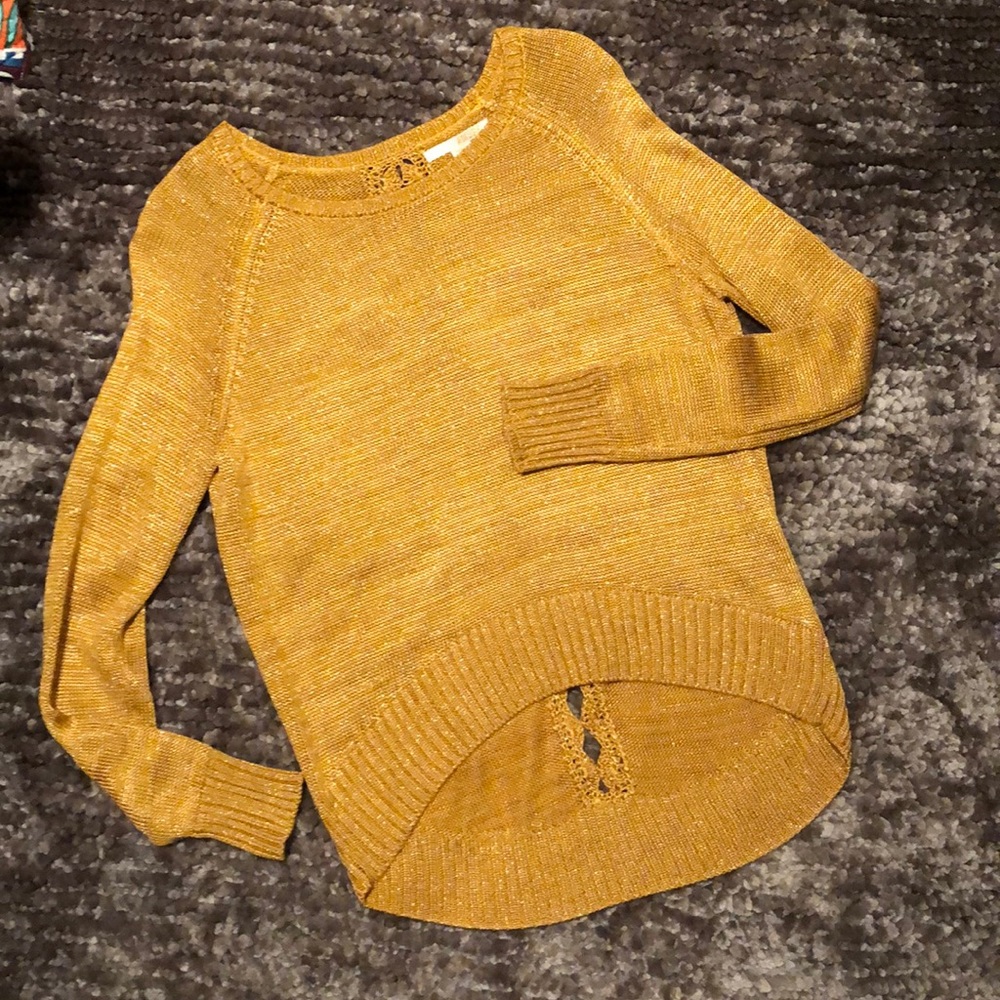 Gold shimmer sweater Amuse Society
